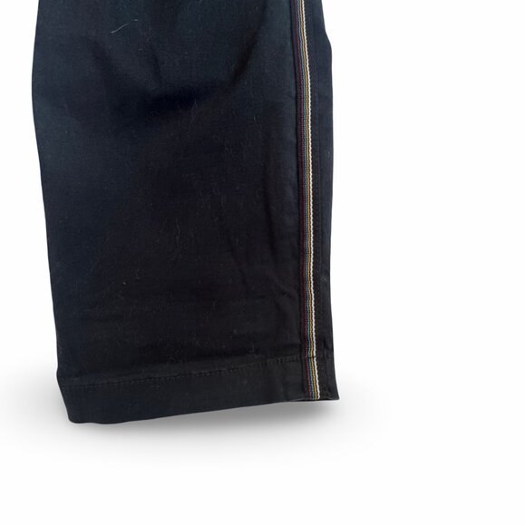 Cabi - The Peyton Multicolor Ribbon Side Stripe Black Pants - Women Size 8 - Picture 8 of 16